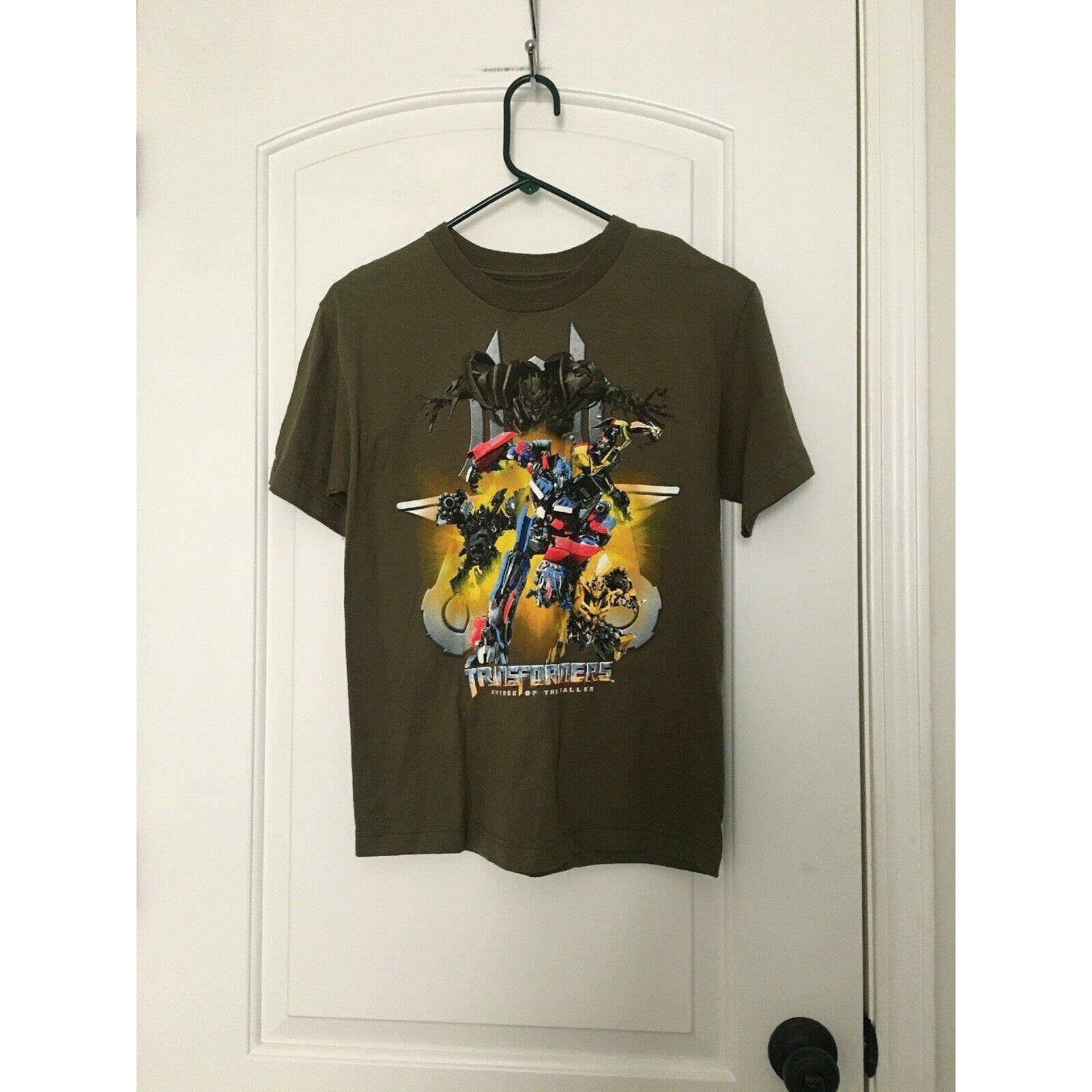 Transformers Boys Short Sleeve TShirt Rise Of The Fallen Size Xxl 18 Tee Green